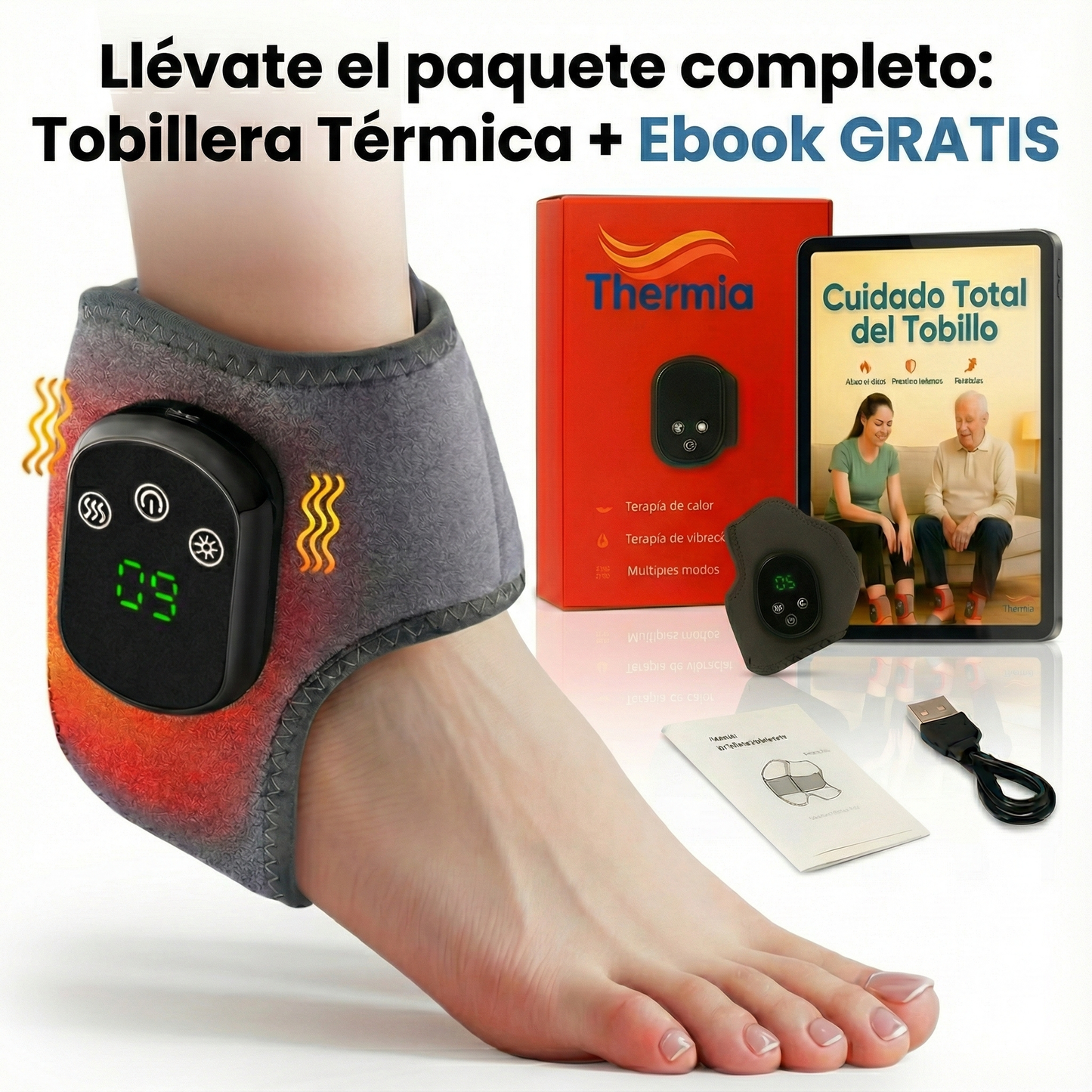 ThemalPlus® Tobillera Térmica Masajeadora
